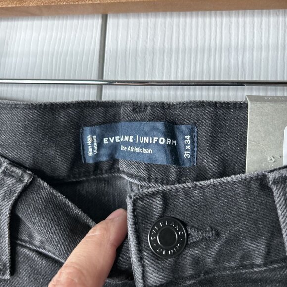Everlane Uniform The Athletic Black High Stretch Jeans Men's Size 31 x 34 NWT - Picture 4 of 9